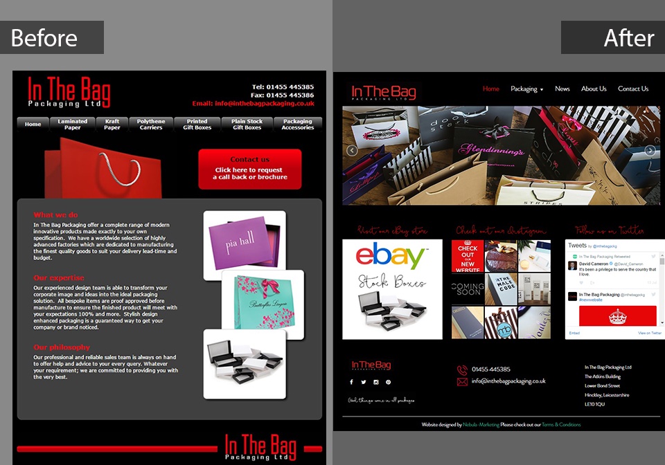 In The Bag Packaging homepage